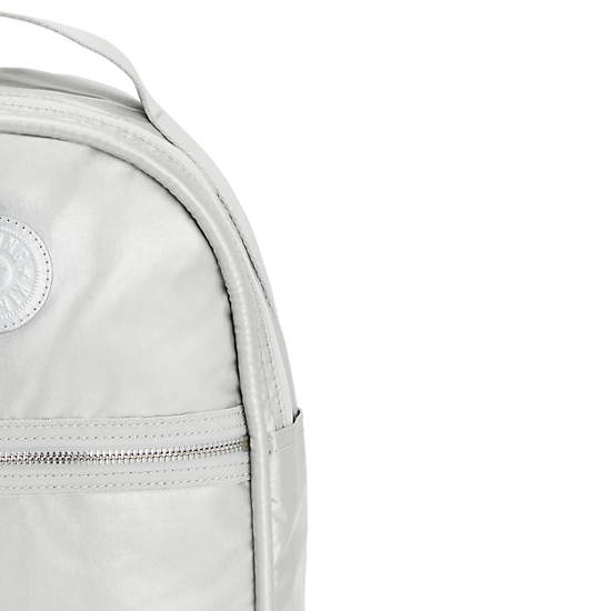 Kipling Kae Classic Metallic Backpacks Bright Metallic | CA 1587VR